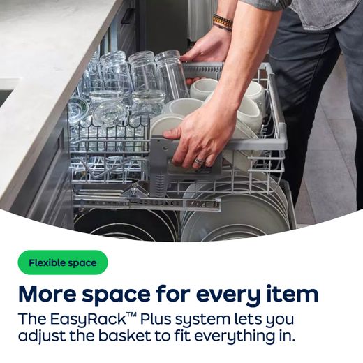 LG TrueSteam™ QuadWash™ Standard Dishwasher - Silver - AO Annotation - EasyRack