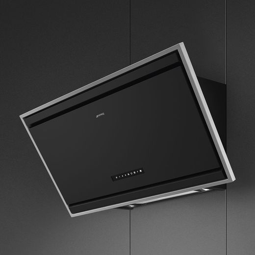 Smeg Universal KV394MB 90cm Angled Chimney Cooker Hood - Matte Black - Cooker hood in kitchen