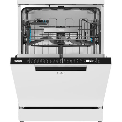 Haier I-Pro Shine Series 7 Standard Dishwasher - White - Front with door open shot