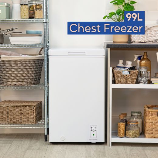 Russell Hobbs Chest Freezer - White - Annotation - 99L Freezer shot