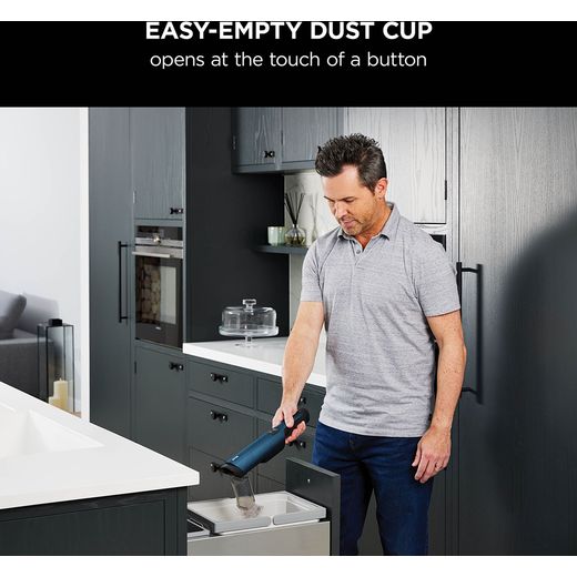 Shark WandVac 2.0 WV270UK Handheld Vacuum Cleaner with up to 15 Minutes Run Time - annotation - easy-empty duct cup