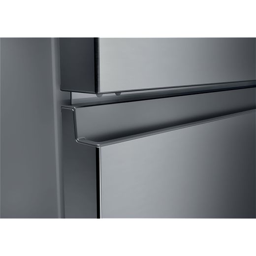 Haier HTR3518ENMXK Fridge Freezer Stainless Steel Effect - Close up door handle shot