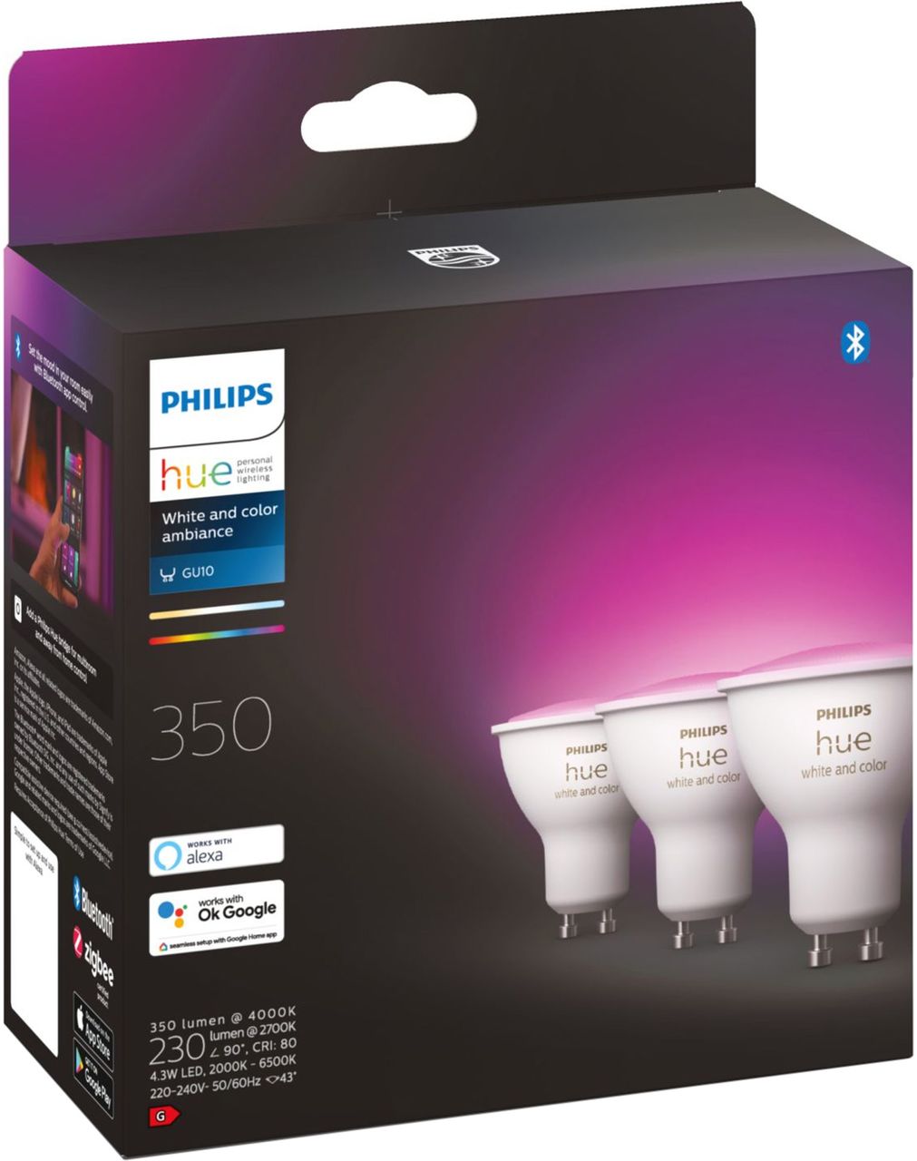Philips Hue White and Color Ambiance GU10 Bluetooth Smart LED