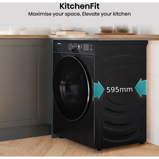 Hisense 5i KitchenFit Series WF5I1245BBR 12kg Washing Machine with 1400 rpm - Black - Annotation - Kictehnfit shot