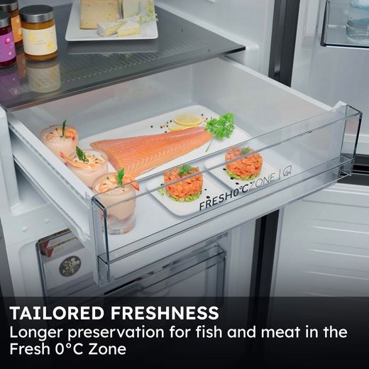 Haier HDPR3618ANPK 185cm Fridge Freezer - Inox - Annotation - tailored freshness shot