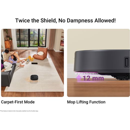 Eureka J15 Max Robotic Vacuum Cleaner - Black - Annotation - twice the shield shot