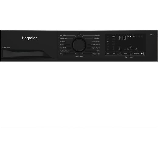 Hotpoint AntiStain H 101B ANTI STAIN UK Washing Machine with 1400 rpm - Black - Control panel shot