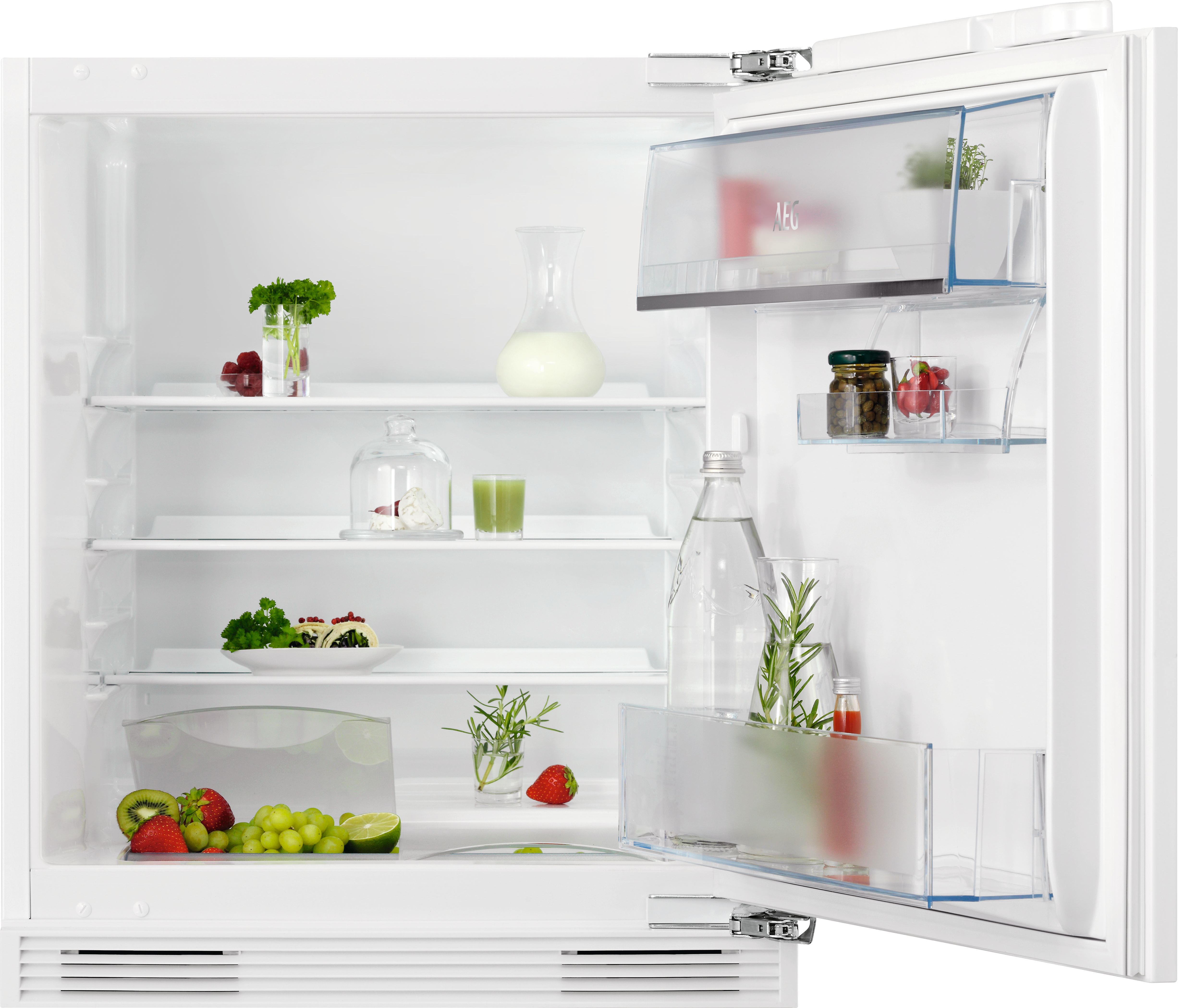 AEG Larder Fridge - Built Under - 133L Capacity - White - NSK6I82EF