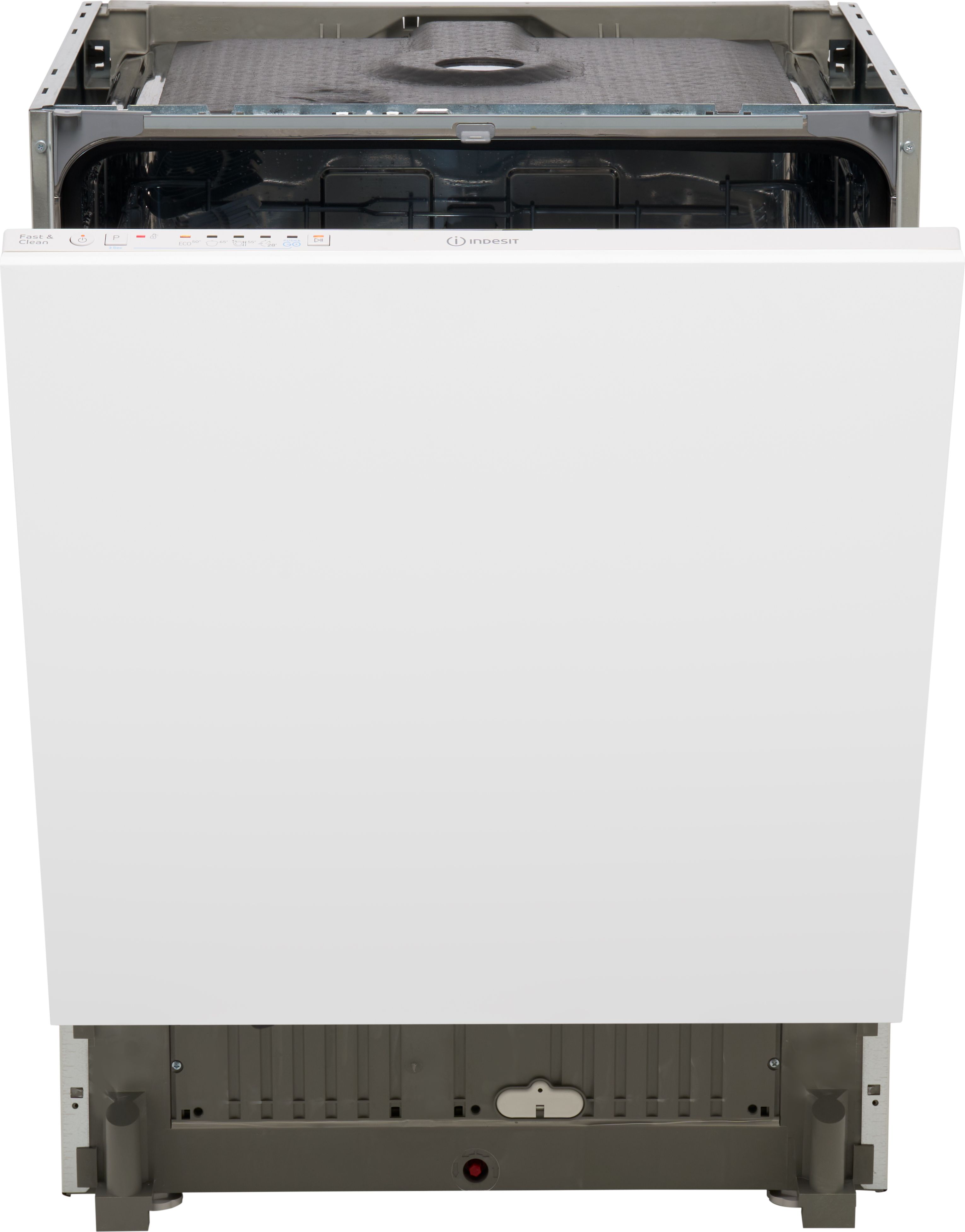 Image of Indesit D2IHL326UK Fully Integrated Full Size Dishwasher - White Control Panel with Fixed Door Hinge Kit - E Rated, White