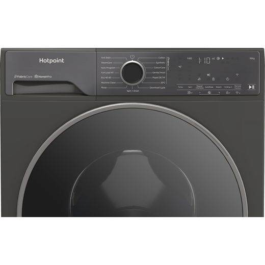 Hotpoint Fabic Care Pro HP 105GA CARE UK 10kg Washing Machine with 1400 rpm - Graphite - Close up shot