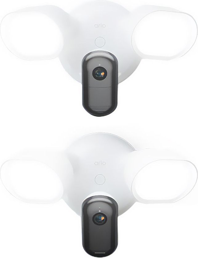 Arlo - Pro Wired Floodlight - Smart Security Camera - 2K HDR - White