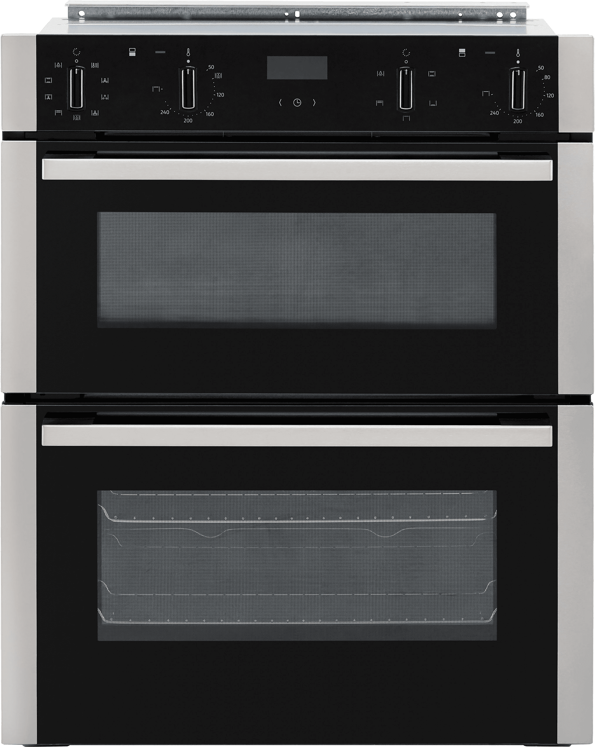 NEFF N50 J1ACE2HN0B Built Under Electric Double Oven - Stainless Steel - A/B Rated, Stainless Steel