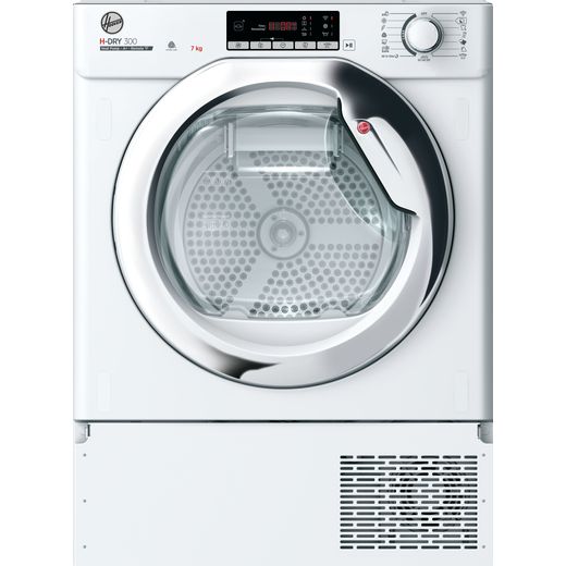Hoover H-DRY 300 BATDH7A1TCE Integrated Wifi Connected 7Kg Heat Pump Tumble Dryer - White - A+ Rated