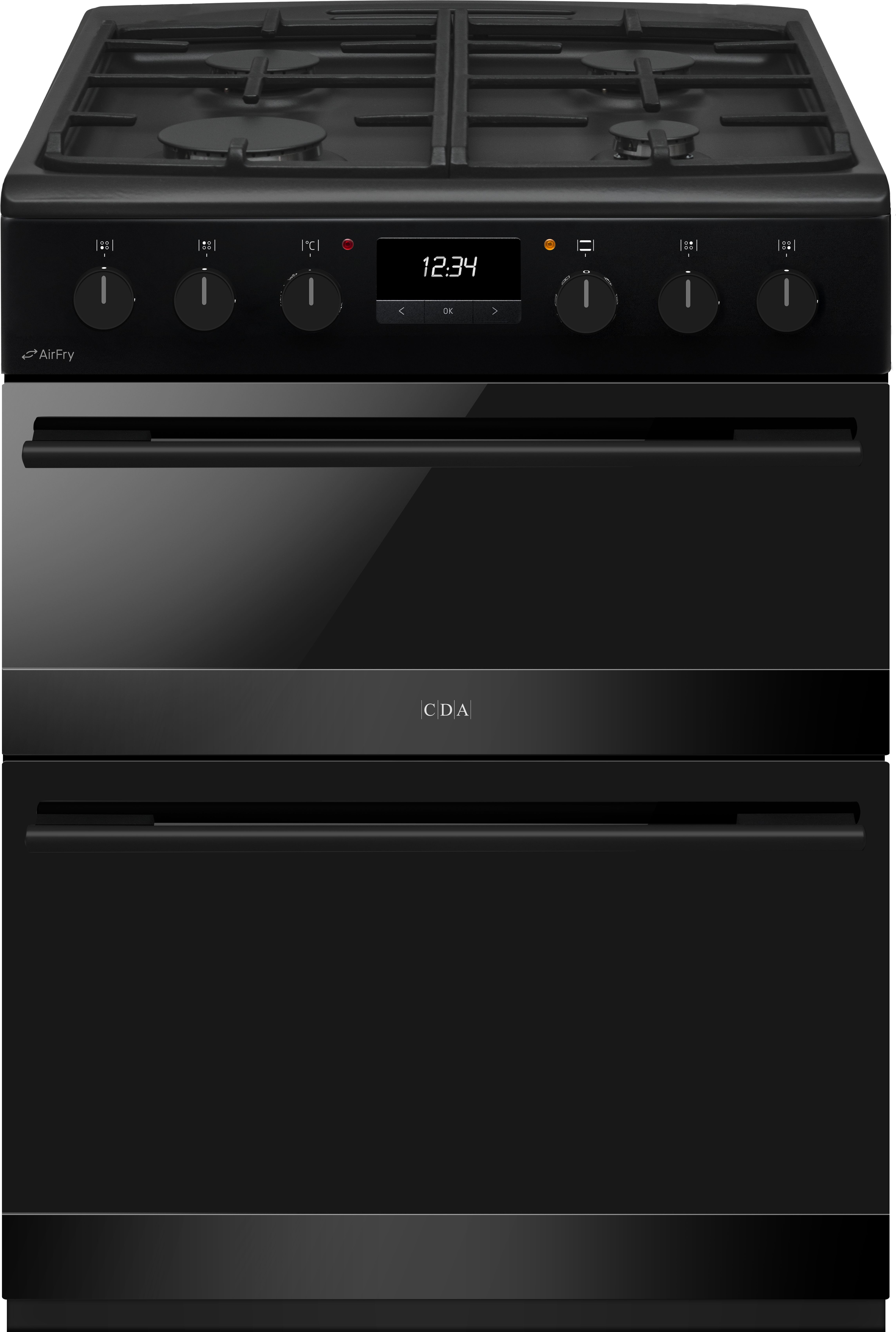Image of CDA CFD600MB 60cm Wide Dual Fuel Cooker - Black - A Rated, Black