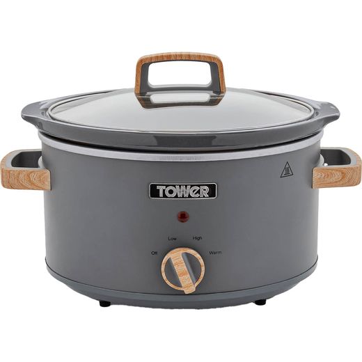 Tower Scandi T16034GRY 3.5 Litre Slow Cooker - Stainless Steel