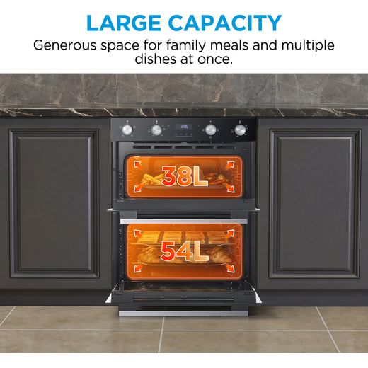Midea MBOD50M3AD0-SS Built In Electric Single Oven - Stainless Steel - Annotation - Large capacity
