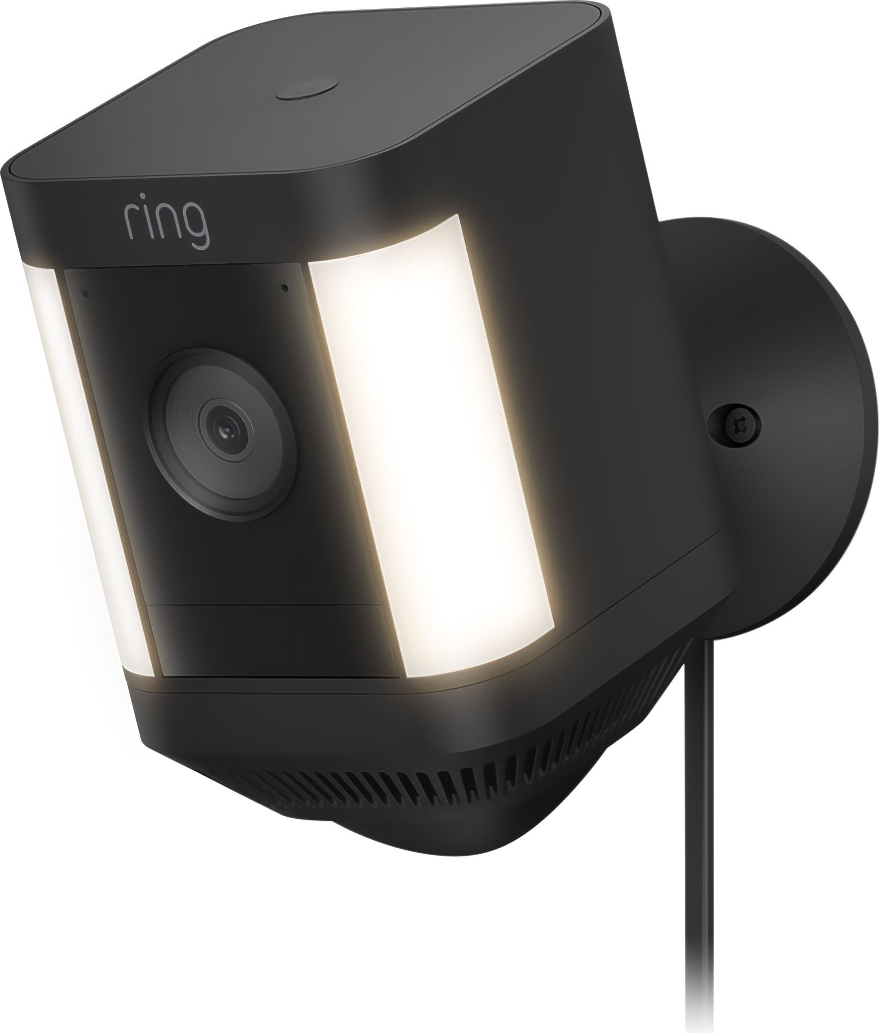 Ring Plug-In Spotlight Cam Plus Full HD 1080p Smart Home Security Camera - Black, Black