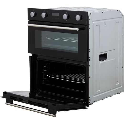 Hisense Built Under Electric Double Oven - Black - Bottom door open