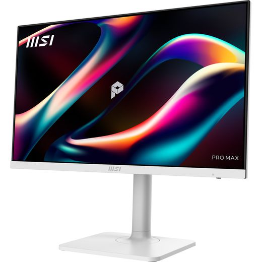 MSI PRO MAX 241PHW E14 23.8" Full HD 144Hz Monitor - White - Left perspective