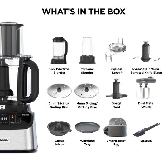 Kenwood - Black / Chrome - Annotation - What's in the box shot