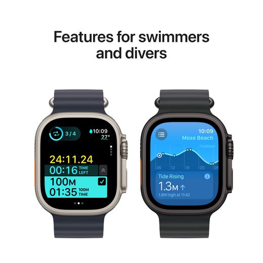 Apple Watch, GPS - Dark Green Alpine Loop - Large - Annotation - Swimmers and divers