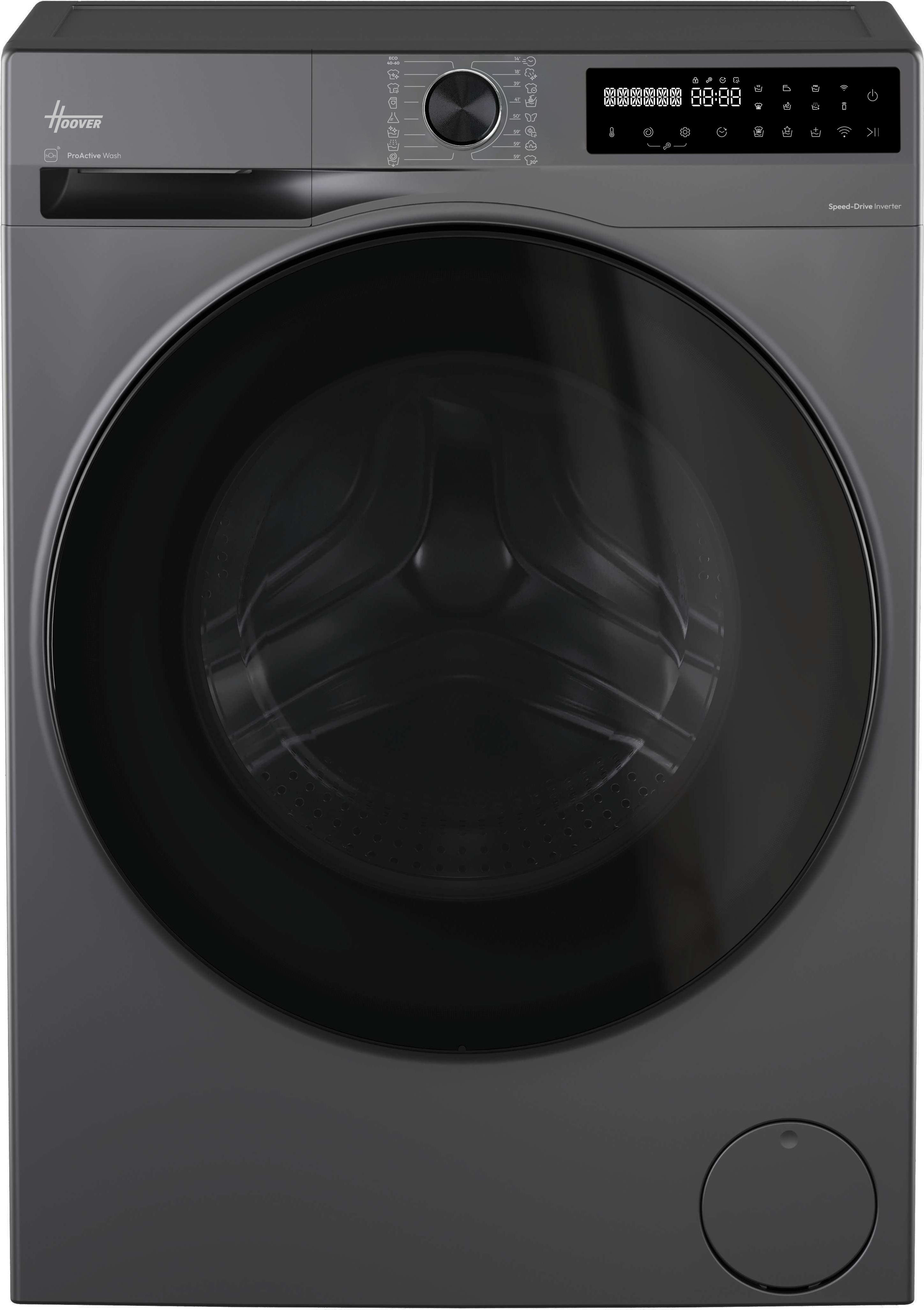 Image of Hoover Pro Wash Series 5 HBP 411BL9G-80 11kg WiFi Connected Washing Machine with 1400 rpm - Graphite - A Rated, Silver