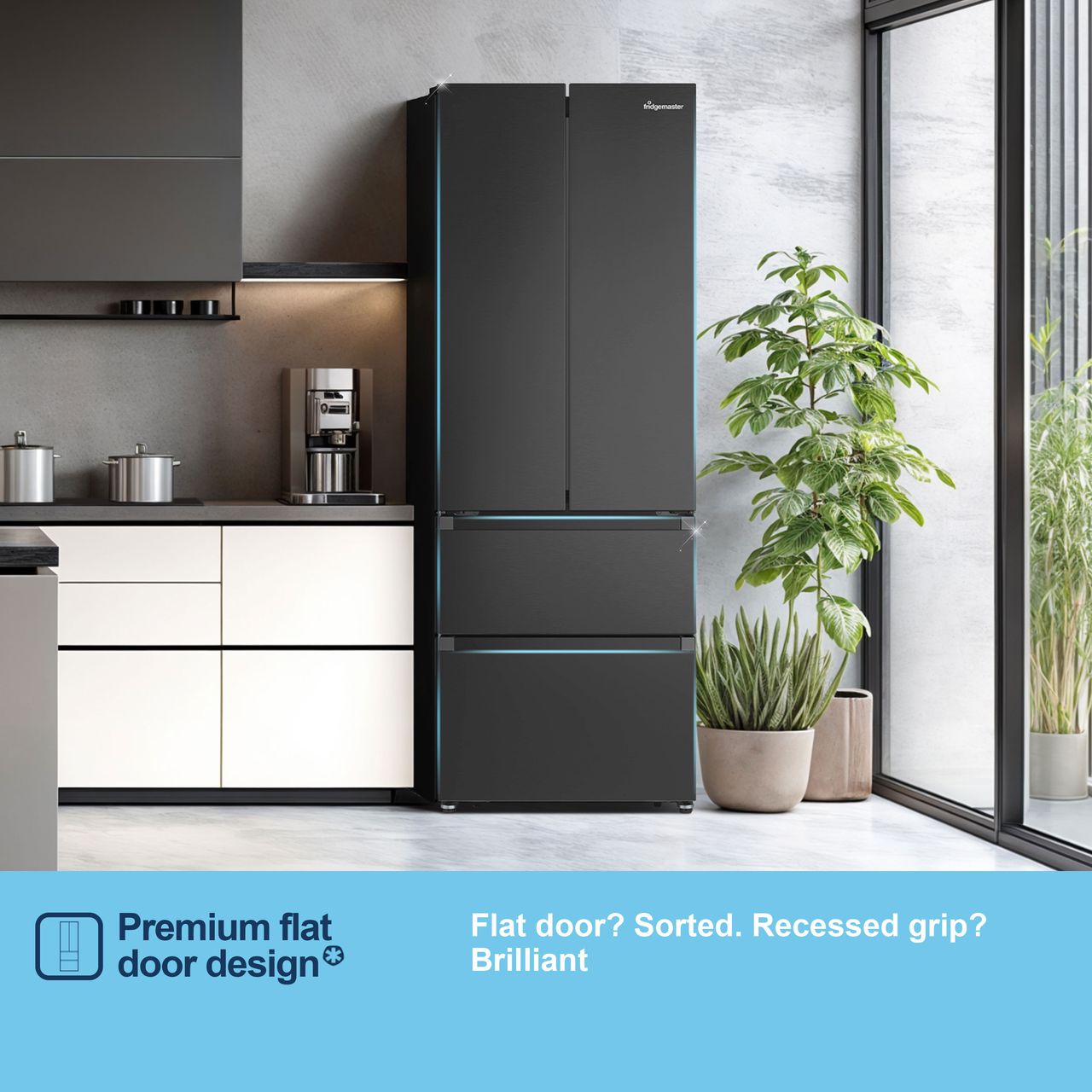 Fridgemaster 427L American Fridge Freezer | MQ79394EB | ao.com