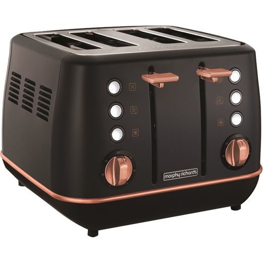 Morphy Richards Evoke Special Edition 240114 4 Slice Toaster - Black / Rose Gold