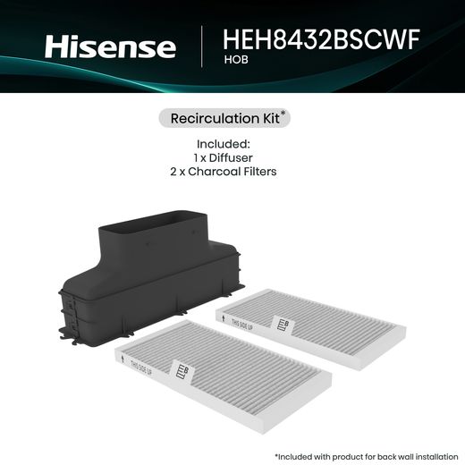 Hisense Hi6 HEH8432BSCWF Venting Induction Hob - Black - Annotation - Kit shot