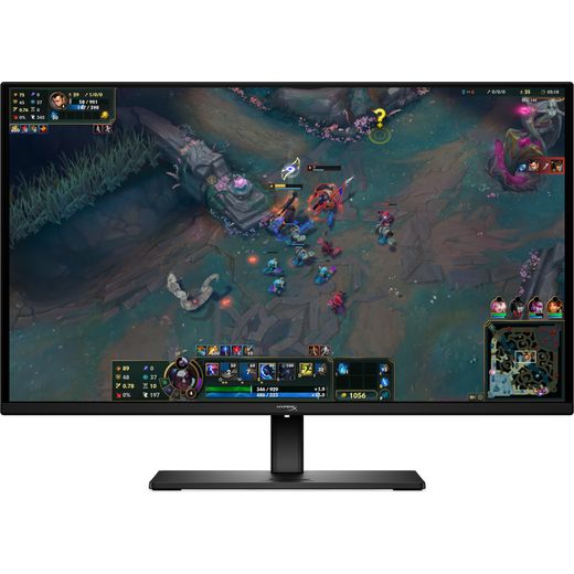 HyperX OMEN 27" Quad HD 240Hz OLED Gaming Monitor with FreeSync™ Premium with NVidia G-Sync - front shot showing game
