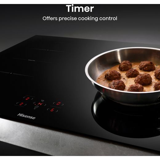 Hisense HIPK2PBN80IND Electric Single Oven and Induction Hob Pack - Black - Annotation - Timer shot