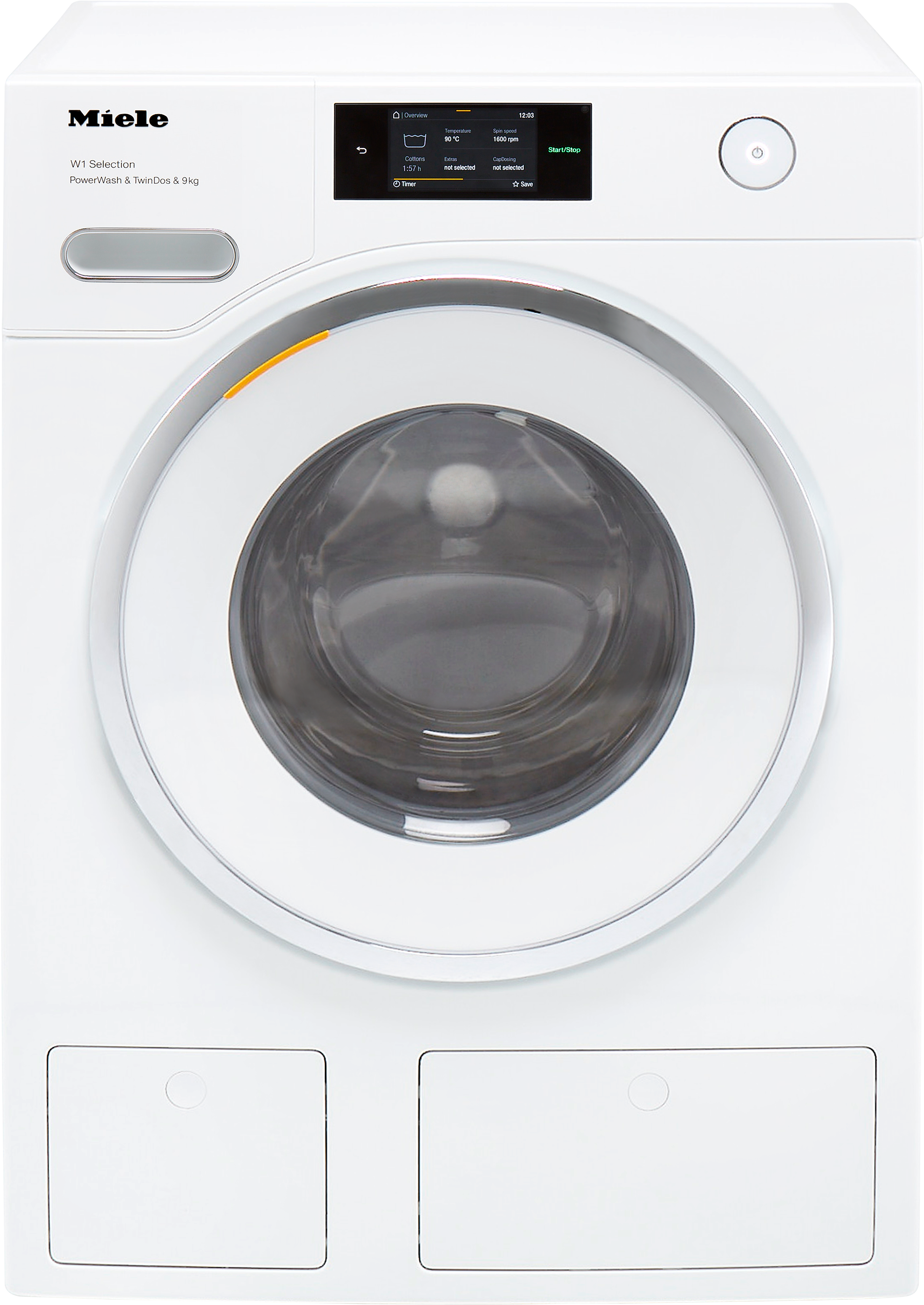 Miele W1 WSR863WPS 9kg Washing Machine with 1600 rpm - White - A Rated, White