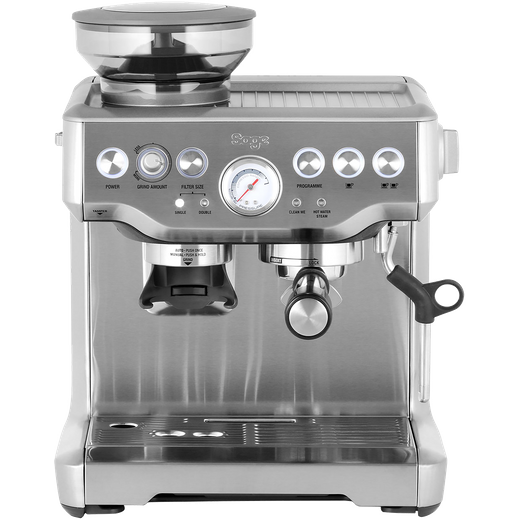 Sage The Barista Express BES875UK Espresso Coffee Machine Integrated Burr Grinder - Brushed Steel