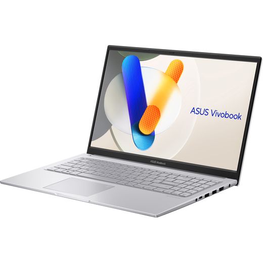 ASUS Vivobook 15 X1504VA-BQ2890W Laptop -, 512GB SSD, 8 GB RAM - Silver - Left perspective shot 