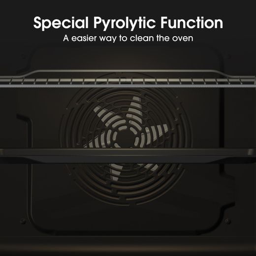 Hisense Electric Single Oven - Black - Annotation - Pyrolytic oven
