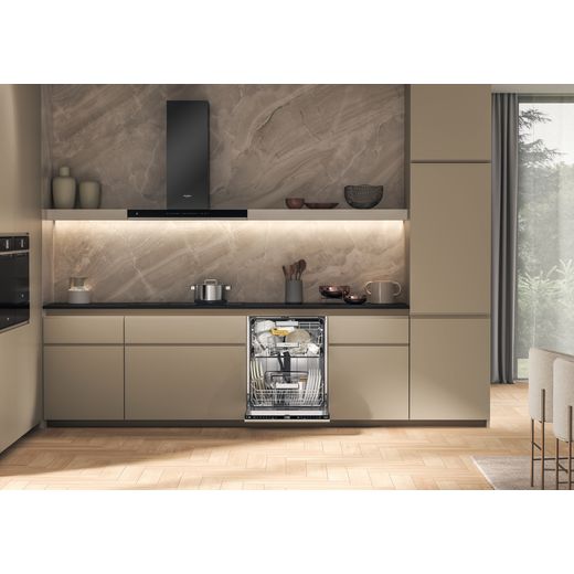 Whirlpool Standard Dishwasher - Black - Dishwasher in kitchen with door open shot