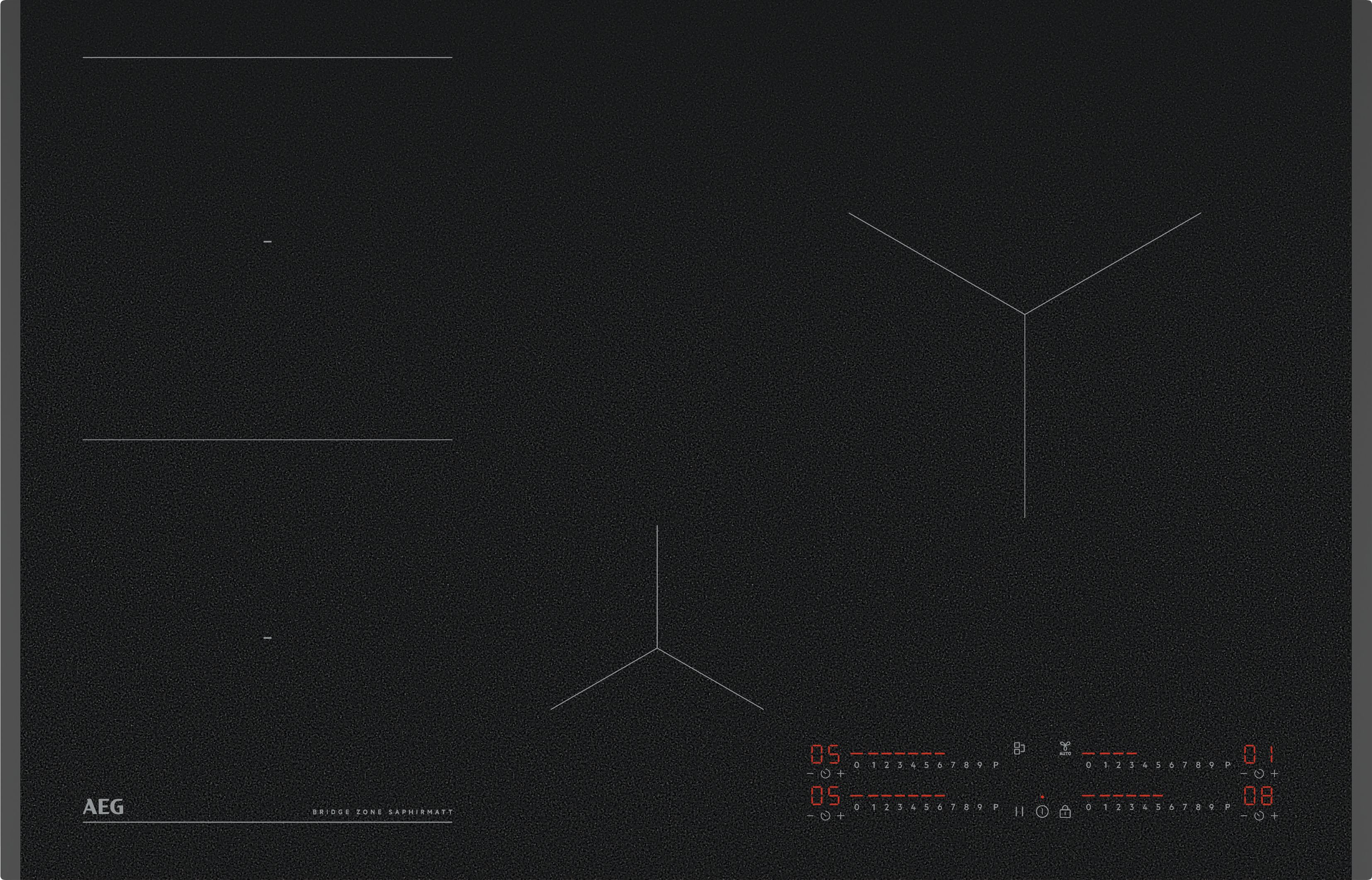 AEG 80cm Induction Hob - Black - 4 Zone - Touch Control