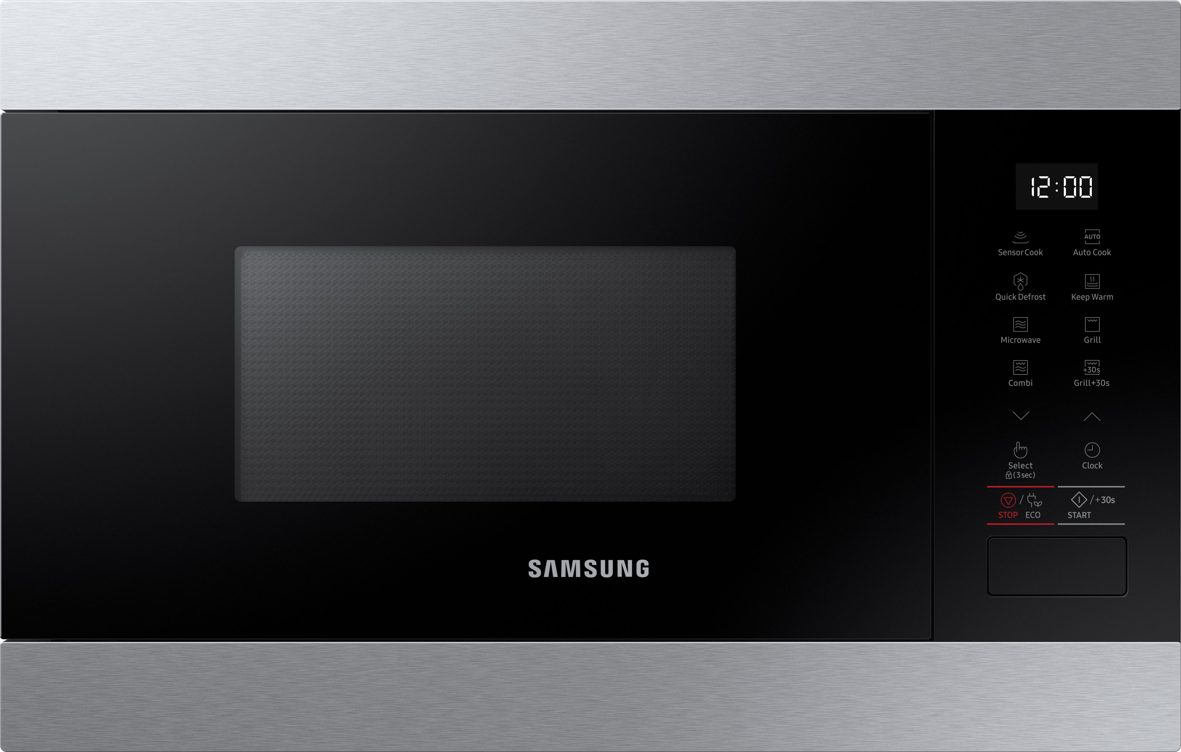 Samsung MG22M8274AT 38cm High, Built In Small Microwave With Grill - Stainless Steel, Stainless Steel