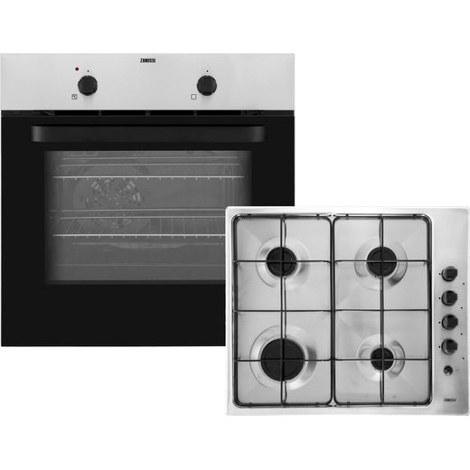 Zanussi ZPGF4030X Built In Electric Single Oven and Gas Hob Pack - Stainless Steel - A Rated