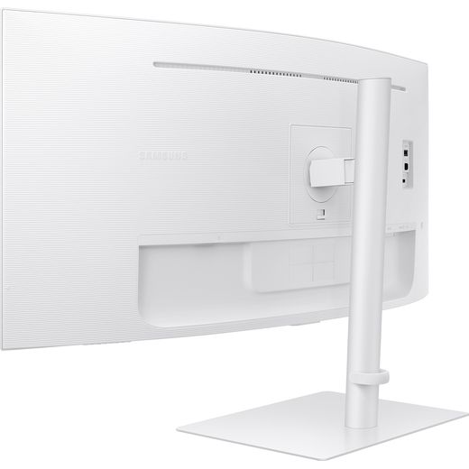 Samsung S65TC 34" 4K Ultra HD 100Hz Gaming Monitor - White - back right perpsective shot