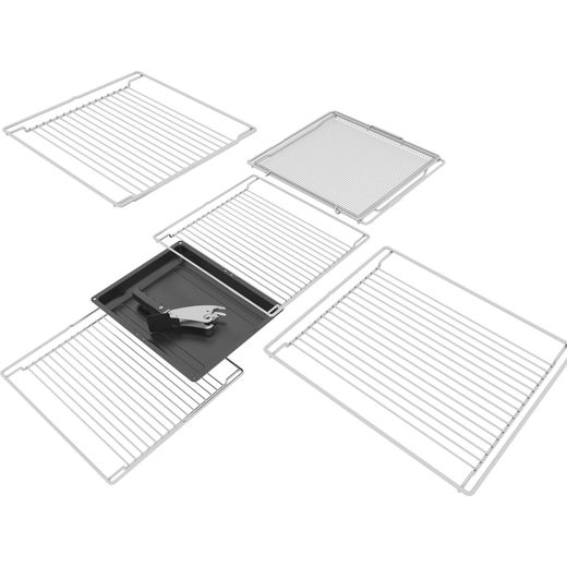 Hotpoint RH100FA21BB 100cm wide Dual Fuel Range Cooker with Gas Hob - Blackout  - accessories shot