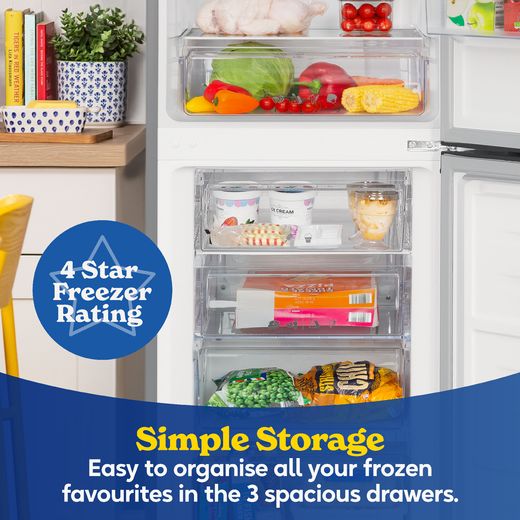 Russell Hobbs RH181TNF552E2SS 181cm 50/50 Frost Free Fridge Freezer - Stainless Steel - Annotation - Simple storage