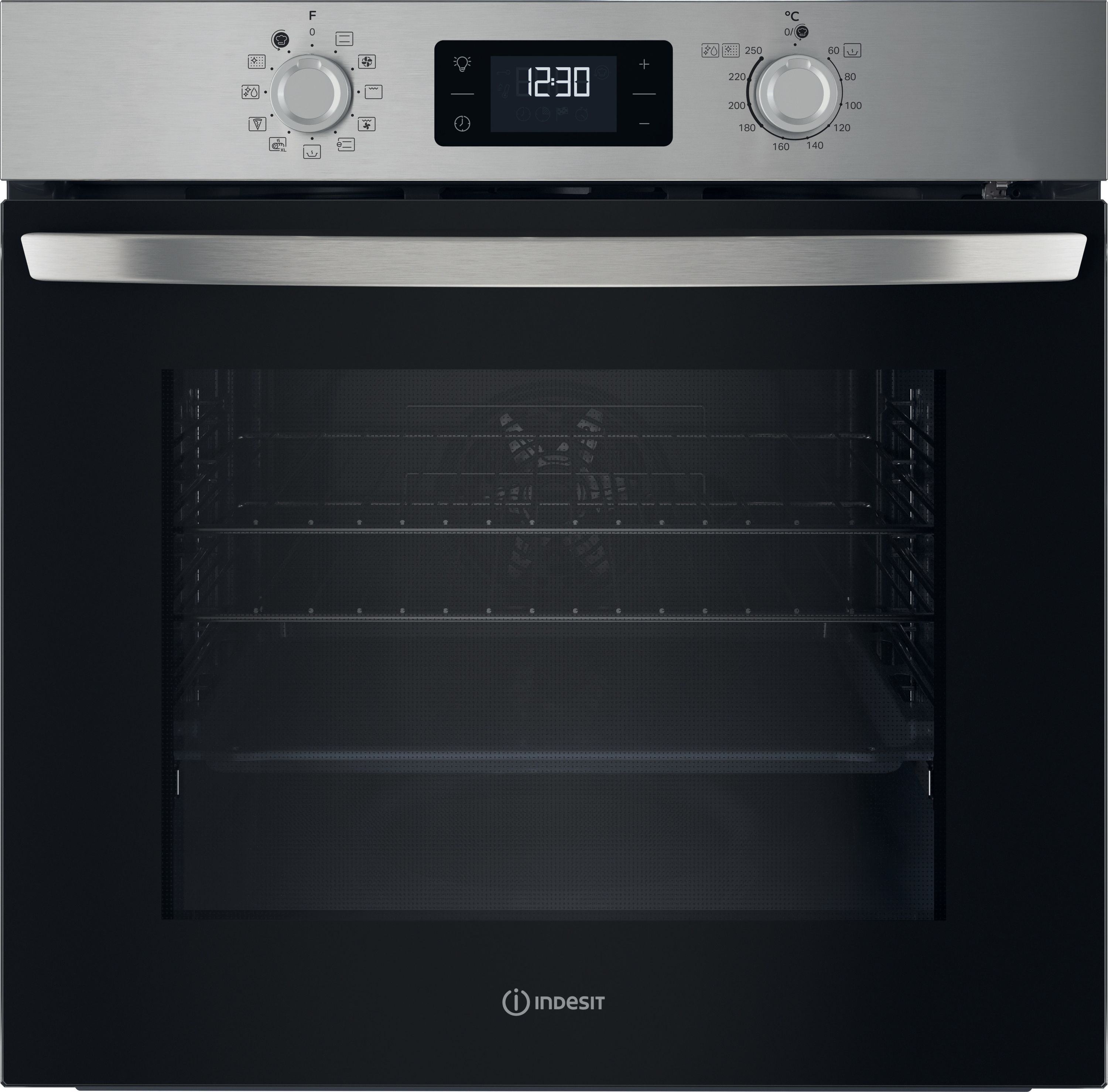 Indesit IO 278P1 X UK Electric Single Oven - Stainless Steel - 71L - A++ Rated