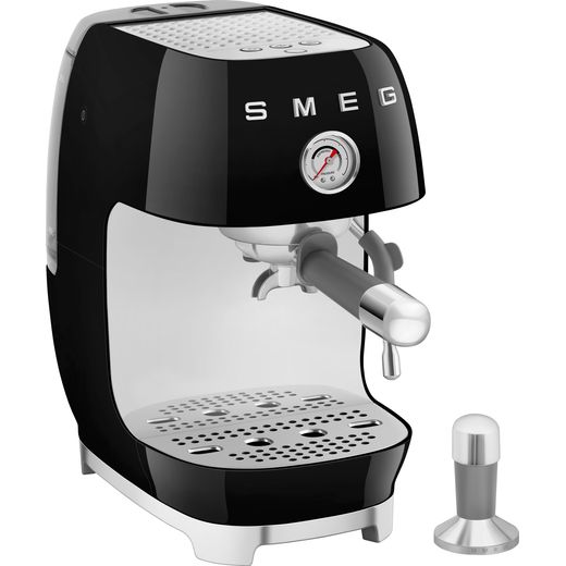 Smeg 50's Style Cold Brew Espresso Coffee Machine - Black - Right perspective