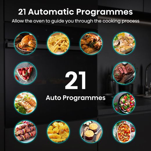 Hisense Built In Electric Single Oven - Black  - ANnotation - 21 automatic programme shot