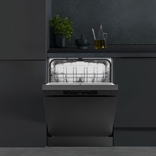 Hisense Hi4 Standard Dishwasher - Black - Dishwasher in kitchen