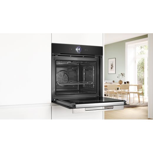 Bosch Electric Single Oven - Black - Oven in kitchen cupboard shot