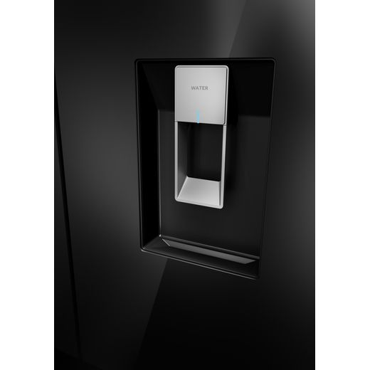 Haier French Series 7 American Fridge Freezer - Obsidian Glass - Water dispenser