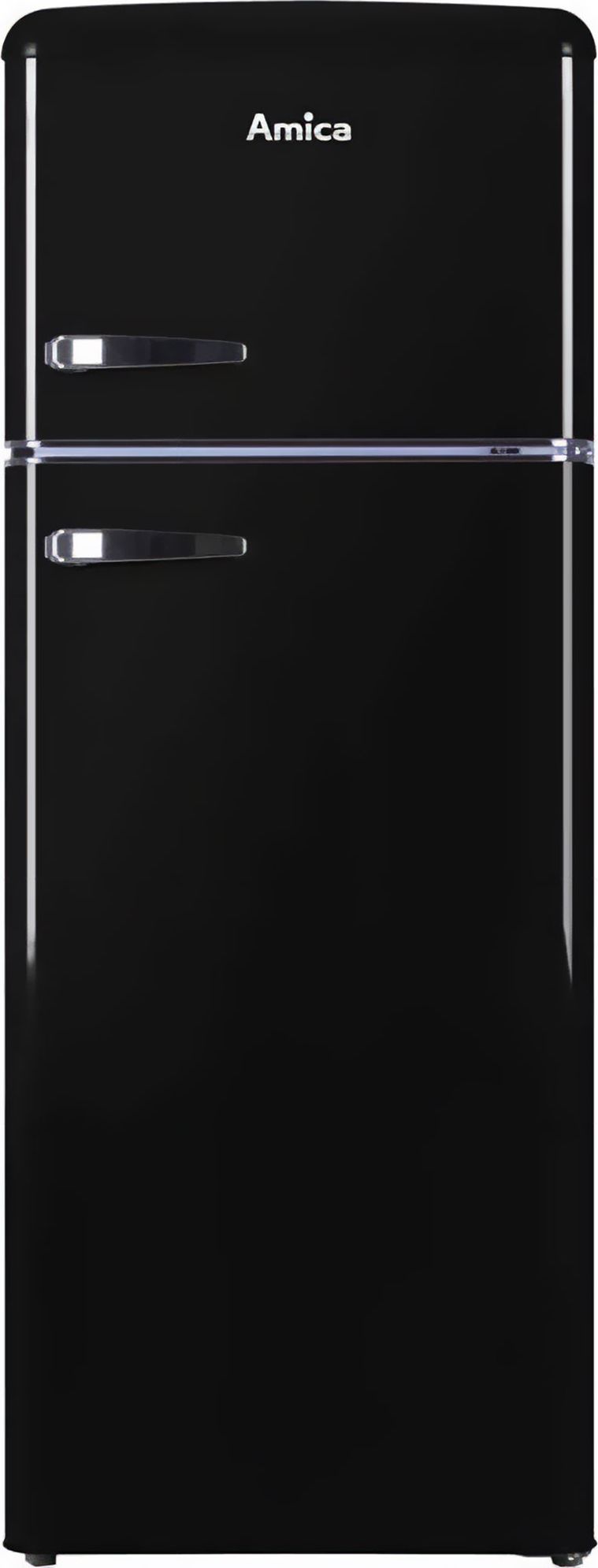 Amica FDR2213B Freestanding Fridge Freezer - Black - 208 L Capacity
