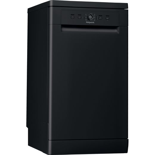 Hotpoint HSFE1B19BUKN Slimline Dishwasher - Black - F Rated